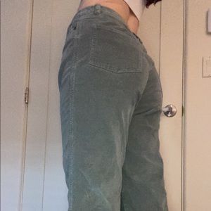 Green corduroy pants